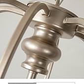 economico Lampadari-lampadario per sala da pranzo stile candela 6/9/12 teste moderna illuminazione a sospensione in fattoria, lampada a sospensione a soffitto a candela spazzolata a 9 luci per soggiorno camera da letto