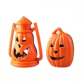 tanie Światła Halloween-dekoracje halloweenowe led dyniowe latarnie jack o lantern festiwal lampiony nocne atmosfera impreza świeca latarnia terror rekwizyty szkielet rekwizyty dekoracja