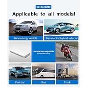 お買い得  車用バックカメラ-ユニバーサルデジタルGPSスピードメーター、5.5&quot; HUDヘッドアップディスプレイ付き、車両用、スピード（MPH/Km/h）、疲労運転リマインダー、超過速度警報、全車両用HDディスプレイ
