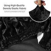 levne Potah na jídelní židli-6 ks strečových potahů na jídelní židle, vínová xl/oversized spandex vysoký opěrák velký sametový potah na židle potah na svatební jídelnu kuchyň hotelový stůl banket