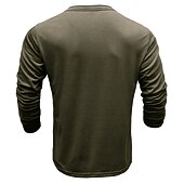 olcso Alkalmi Henley póló-Férfi Gombos póló Henley ing Tee Top Hosszú ujj Henley Nyár Sima Divat Dizájn Alap Vakáció Utca Alkalmi Fehér Sárga Piros Férfi felső póló