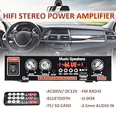 お買い得  車用Bluetoothキット/ハンズフリー-ビッグプロモーション 800 ワットカーホーム 220v/110v 12v bluetooth 4.0 高性能 2 チャンネル tf/u ディスク/リモコン/パワーアンプ fm ラジオオートパワーアンプ