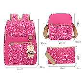 economico Zaini per Bambini e Adolescenti-Set zaino stellato da 4 pezzi per ragazze - include zaino, borsa a tracolla, borsetta e astuccio - disponibile in rosa, viola, blu e nero