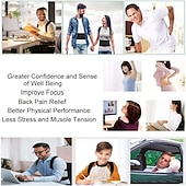 Недорогие Индивидуальная защита-Регулируемый двойной регулируемый ремешок Поддержка плеча и позвоночника Пояс для коррекции поясницы У мужчин и женщин Ортопедический корсет для верхней части спины Подарок на День святого Валентина