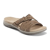 preiswerte Komfortsandalen-Damen Sandalen Hausschuhe Slippers Boho Flache Sandalen Hausschuhe im Freien Täglich Strand Feste Farbe Sommer Keilabsatz Klassisch Brautkleider schlicht PU Schwarz Weiß Rosa