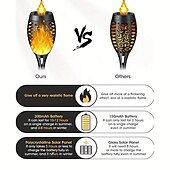 billige Halloween utendørs-solenergi utendørs flimrende flamme lys, halloween jul solar fakkel sti lys vanntett lampe landskap dekorasjon belysning dekorere for utendørs hage sti camping griller
