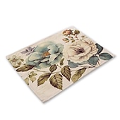 abordables Plaidemats &amp; Coasters &amp; Trivets-Manteles individuales de girasoles resistentes al calor, mantel individual resistente a las manchas, mantel individual para boda, cocina, mesa de comedor, decoración interior y exterior