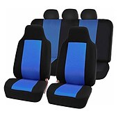 preiswerte Autositzbezüge-Starfire Universal-Autositzbezug-Set aus Polyester, passend für die meisten Autos, einfarbiger Stoff, zweifarbig, stilvolles Autozubehör, Sitzschutz