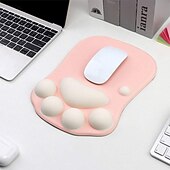 abordables Tapis de Souris-Tapis de souris 3d ergonomique avec repose-poignet patte de chat mignon repose-poignet en silicone doux et confortable tapis de souris tapis de poignet anti-dérapant pour ordinateur jeu d&#039;ordinateur