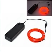 Χαμηλού Κόστους Πρωτότυπα-1m/2m/3m/5m led el wire φώτα σκηνής λαμπερή λωρίδα φωτός εύκαμπτη νέον για πάρτι Χριστουγέννων