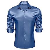 voordelige strijkvrije overhemden voor heren-Voor heren Overhemd Strijkvrij overhemd Bruiloft Uitgaan Wijn Lichtgroen Leger Groen Marine Blauw Lange mouw Strijkijzer Lente Herfst Kleding