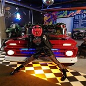 billige Karnevalsparykker-kort bob hår parykker rett med flat smell syntetisk fargerik cosplay daglig fest neon parykk for kvinner (kun parykker)