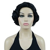 economico Parrucche storiche-Parrucca Vintage Festa Cosplay Leggera Butterscotch Capelli Corti Ondulati Flapper Accessorio Parrucca Halloween