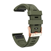 Недорогие Ремешки для часов Garmin-Ремешок для часов для Garmin Fenix 7S Pro 6S 5S Plus Epix Pro 42mm Approach S70 42mm Instinct 2S Descent Mk2S D2 Delta S 20mm силиконовый Замена Ремень 20mm Регулируется Пряжка из нержавеющей стали