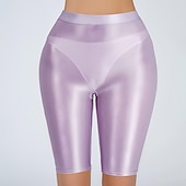 billiga poledancekläder-activewear poledance shorts ren färg splitsning kvinnors träning dagligen bär hög polyester