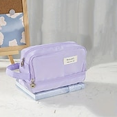 preiswerte Federmäppchen &amp; Halter-Lila Federmäppchen mit großem Fassungsvermögen, Stifttasche, Halter, Box für Mädchen, Büro, Studenten, Schreibwaren, Organizer, Schulbedarf, Geschenk zum Schulanfang