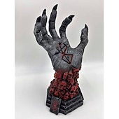 お買い得  ハロウィンの吊るし飾りとテーブルトップ装飾-ハロウィーンベルセルク神の手、恐怖フィギュア像、アニメ手作り樹脂オーナメント、ハロウィーンスケルトンフィギュア、ファンコレクションホームデコレーション用クラフトデスクおもちゃギフト