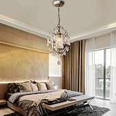 billige Lysekroner-led lysekroner, pendellys loft rustikk enkelthode jern led krystall lysekrone metall soverom auditorium hengende lampe takbeslag lys belysning rustikk elegant gårdshus komp 110-240v