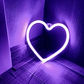 levne Neonová LED světla-LED neonový nápis růžové srdce noční světlo baterie USB napájení pro světlou stěnu dekorační osvětlení herna kolej svatební narozeninová oslava domácí dekorace Den matek
