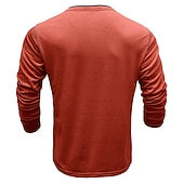 olcso Alkalmi Henley póló-Férfi Gombos póló Henley ing Tee Top Hosszú ujj Henley Nyár Sima Divat Dizájn Alap Vakáció Utca Alkalmi Fehér Sárga Piros Férfi felső póló