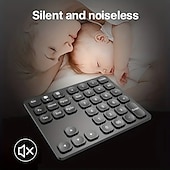 abordables Teclados-Teclado numérico bt de 36 teclas, teclado numérico inalámbrico recargable, teclado numérico ultrafino para ordenador portátil ipad