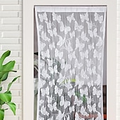 preiswerte Makrame- und Stringvorhänge-Schmetterlinge Fadenvorhang Türvorhang Quasten Perlen Curatin, Boho Makramee Schiebetürvorhang Hochzeit Wandteppich Dekoration, Raumteiler für Pergola Außenterrasse