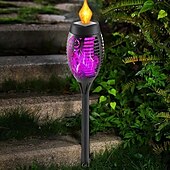 billige Halloween utendørs-solenergi utendørs flimrende flamme lys, halloween jul solar fakkel sti lys vanntett lampe landskap dekorasjon belysning dekorere for utendørs hage sti camping griller
