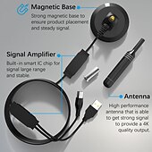 economico Box tv-antenna tv digitale hdtv amplificata portata 3600 miglia indoor outdoor w/base magnetica