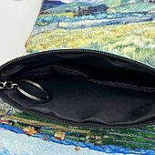 abordables Monederos-Mujer Cartera Portallaves Monedero Cartera con tarjetero Cuero de PU De Compras Diario Cremallera Impresión Gran Capacidad Impermeable Ligero 3D Flor Víspera de Todos los Santos Murciélago luna Cielo