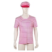 preiswerte Herrenkostüme-Puppe Cosplay Kostüm Maskerade Retro Vintage Knallpink Film Cosplay for Herren Damen Erwachsene Maskerade Junggesellinnenabschiedsparty
