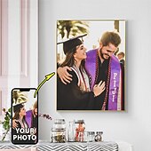 זול People Prints-הדפסים וכרזה על בד אמנות קיר בהתאמה אישית לסיום - פוסטר פורטרט מותאם אישית מתנת ולנטיין בהזמנה אישית