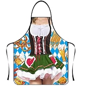 levne zástěry-Pivo Oktoberfest Kostým Zástěra Dámské šaty Lederhosen Oktoberfest / pivo Bavorský Bavorský pár Bavorský Mnichov Wiesn Louky Pánské Dámské Tradiční Styl Tkanina Zástěra