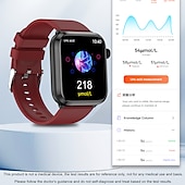 abordables Montres connectées-iMosi ET210 Montre intelligente 1.91 pouce Smartwatch Montre Connectée Bluetooth ECG + PPG Surveillance de la température Podomètre Compatible avec Android iOS Femme Hommes Longue Veille Mode