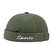 billiga Huvudbonader för herrar-Unisex Mössa Docker Cap Brättelösa hattar Svart Rubinrött Polyester Mode Ledigt Minimalism Utomhus Semester Slät Justerbara Mode