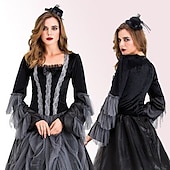 levne Dámské Kostýmy-Upír Cosplay kostým Kostým na Večírek Maškarní Dospělé Dámské Úbory Výkon Párty předvečer Všech svatých Plesová maškaráda Mardi Gras Jednoduchý karnevalový kostým