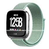 זול להקות שעונים של Fitbit-צפו בנד ל פיטביט Versa 2 / Versa Lite / Versa SE / Versa בד ניילון תַחֲלִיף רצועה רך נושם לולאת ספורט צמיד