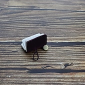 levne Notebooky a plánovače-Kůže zápisník Jednoduchý A7 2.9×4.1 palce Retro Kůže SoftCover Přenosná 64 stránky zápisník pro Cestovatelské Student
