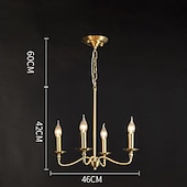 ieftine Design Stil Lumânare-candelabru auriu candelabru modern cu 8 lumini pentru sufragerie, dormitor, foaier, sufragerie, insulă de bucătărie, intrare, birou, bar, decor fermă 110-240v