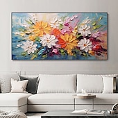 preiswerte Blumen-/Botanische Gemälde-Hang-Ölgemälde Handgemalte Horizontal Landschaft Blumenmuster / Botanisch Moderne Modern Ohne Innenrahmen (ohne Rahmen)