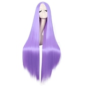 levne Párty paruky-40/100cm měkká rovná dlouhá cosplay paruka Halloween cosplay párty paruky