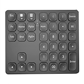 abordables Teclados-Teclado numérico bt de 36 teclas, teclado numérico inalámbrico recargable, teclado numérico ultrafino para ordenador portátil ipad