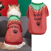 cheap Cooling Vest &amp; Shirt-Dog Cat Shirt / T-Shirt Fashion Party Winter Waterproof Breathable Soft Washable Comfortable Christmas Party Casual Daily Festival Dog Clothing for Bichon Frise Pomeranian Baby Pet Papillon Small