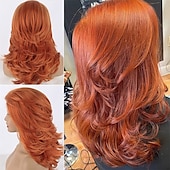 abordables Perruques Synthétiques Sans Bonnet-perruques grises longues couches pour femmes perruque ondulée argentée perruques de remplacement de cheveux d&#039;aspect naturel perruque de cheveux synthétiques résistant à la chaleur pour une