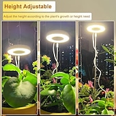 abordables Lampe de croissance LED-élèvent des lumières pour les plantes d&#039;intérieur led lumière de plante à spectre complet uv rouge bleu hauteur réglable élèvent la lumière avec 3 luminosité dimmable avec minuterie pour petites