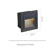 economico applique da esterno-luci per gradini luci per scale a led per interni bianco caldo/bianco 3000k/6000k luci impermeabili ip65 per gradini, nero 110-240 v