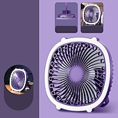 cheap Fans-Mini Eight-Claw Clip Fan – USB Rechargeable Portable Luminous Fan, Hangable and Bendable Design with Three Wind Shields
