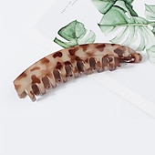 baratos Acessórios de penteados-grampos de cabelo de banana para mulheres clássico clincher grampos de pente duplo de cabelo leopardo banana rabo de cavalo grampo para cabelos grossos