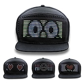 billige Originale gadgets-programmerbar kreativ rgb led lue bluetooth skinnende caps mobil app kontroll redigering ord hip hop elektronisk rekvisitt for halloween