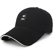 cheap Men&#039;s Hats-Men&#039;s Baseball Cap Black White Cotton Travel Beach Outdoor Vacation Plain Adjustable Fashion