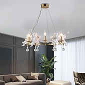 baratos Estilo Vela-candelabro de vela de fazenda anjo 3/6-luz 55/70 cm para sala de estar, luminária de teto pingente industrial rústica, luminária de teto vintage para quarto corredor cozinha sala de jantar foyer